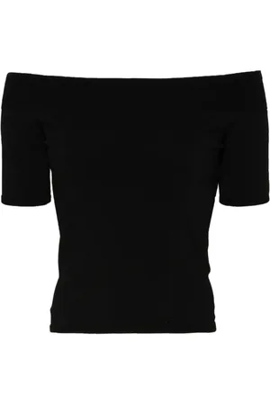 Alexander McQueen Off-shoulder knitted top