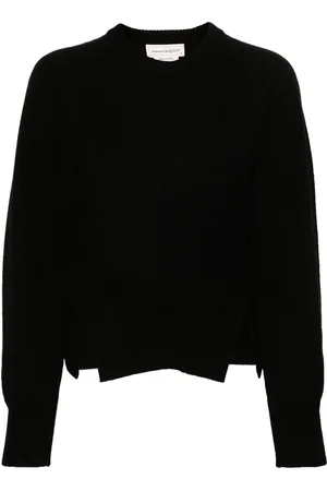 Alexander McQueen Corset-style ribbed jumper