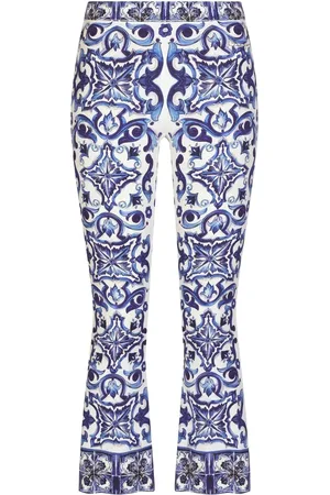 Dolce & Gabbana Majolica-print flared trousers