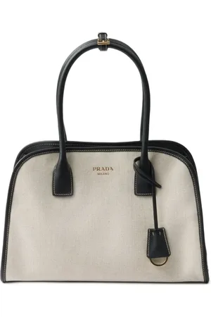 Prada Medium linen-blend tote bag