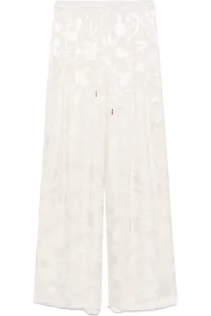 ERMANNO SCERVINO Floral-jacquard trousers
