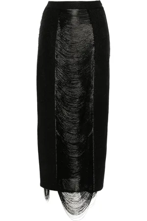 Alexander McQueen Fringe-detail panelled skirt