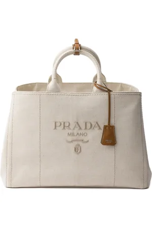 Prada Logo-embroidered tote bag