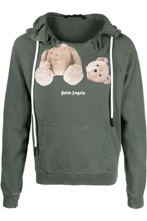 Palm Angels Distressed graphic-print hoodie