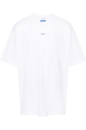 OFF-WHITE Logo-stamp cotton T-shirt