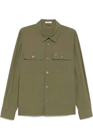 sun68 Logo-embroidered shirt
