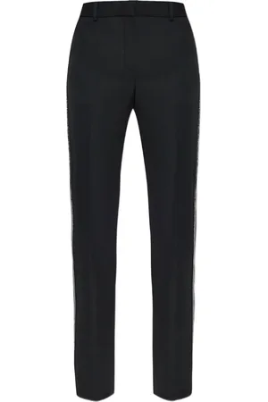 VERSACE Embellished-trim tailored trousers