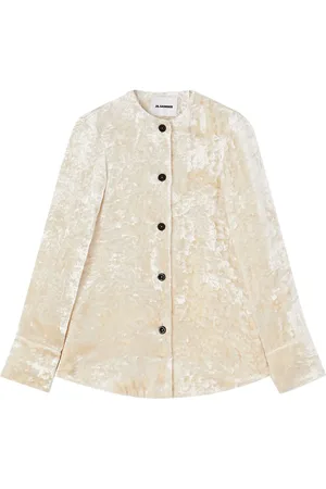 Jil Sander Long-sleeve crushed-velvet shirt