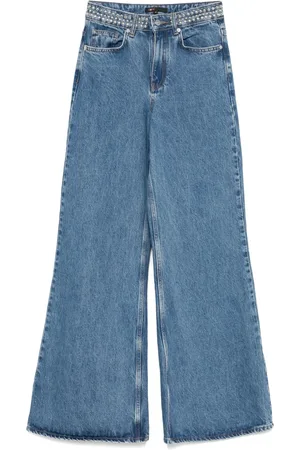 Maje Studded-waistband jeans