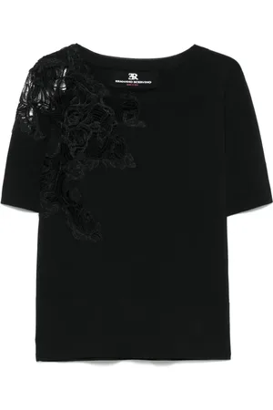 ERMANNO SCERVINO Lace-appliqu?? T-shirt