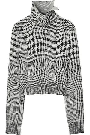 Burberry High-neck houndstooth jacquard jumper