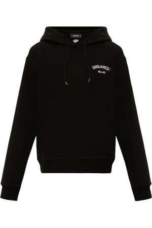 Dsquared2 Logo-embroidered cotton hoodie