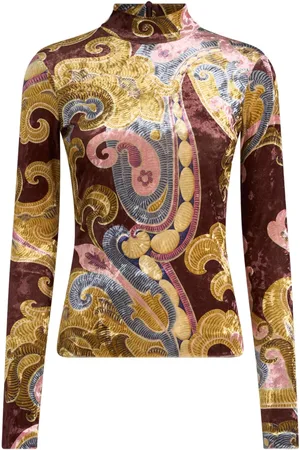 Etro Printed chenille top