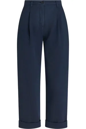 Etro Cropped herringbone-pattern cotton chinos