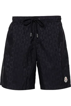 Moncler Monogram-print drawstring swim shorts