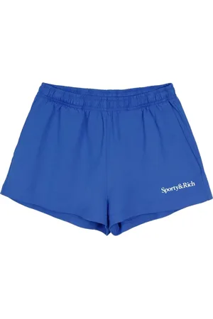 Sporty & Rich Serif Logo Disco shorts