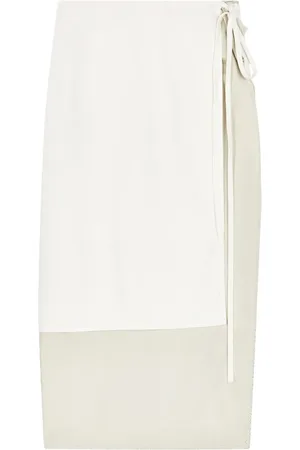 DRIES VAN NOTEN Denim wrap skirt
