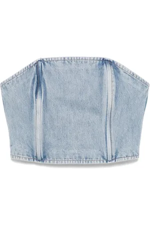 WARDROBE.NYC Strapless denim top