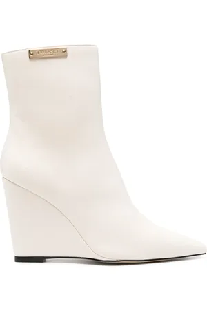 Twin-Set 100mm logo-plaque boots