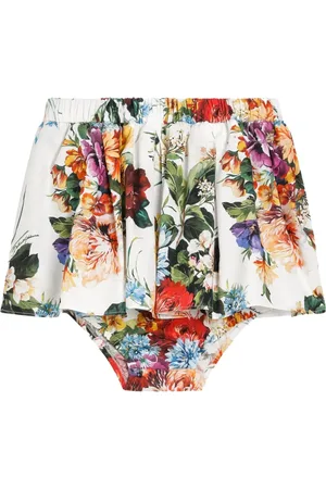 Dolce & Gabbana Floral-print cotton skirt