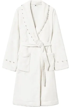 Twin-Set Faux-pearl embellished dressing gown