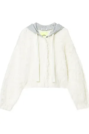 Twin-Set X Myfo knitted hooded bomber jacket