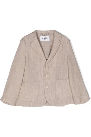 Il gufo Single-breasted linen blazer