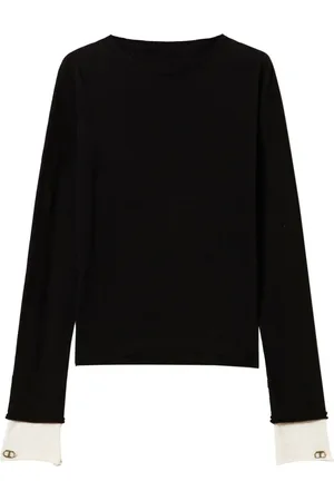 Twin-Set Oval T contrasting jumper