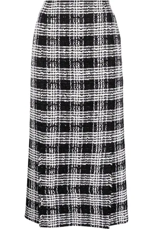 Thom Browne Check-pattern calf-length skirt