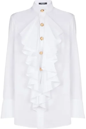 Balmain Ruffled poplin shirt