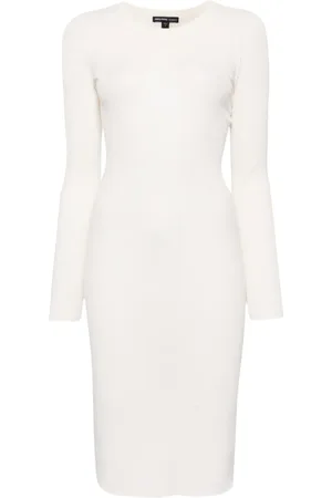 James Perse Long-sleeve ribbed-knit midi dress