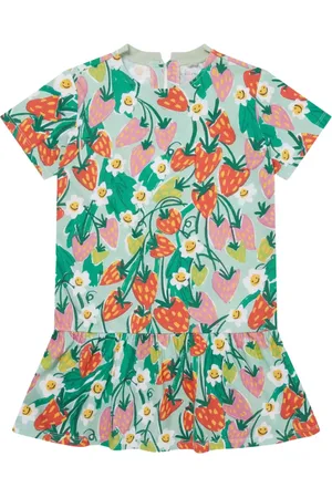 Stella McCartney Strawberry-print short-sleeves dress