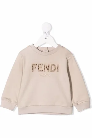 Fendi Embroidered-logo long-sleeve sweatshirt