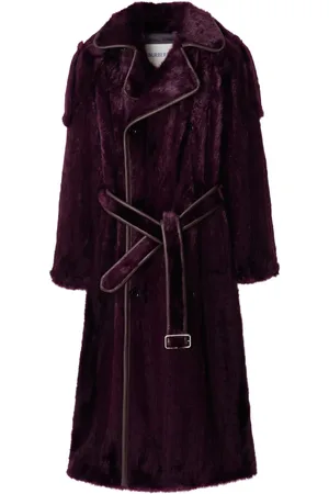 Burberry Faux-fur trench coat