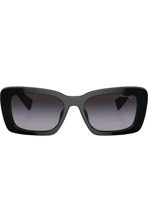 Miu Miu Logo-plaque square-frame sunglasses