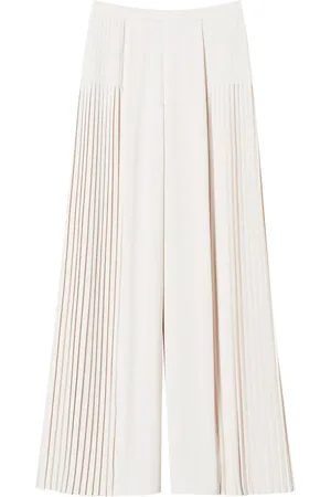 Twin-Set Pleated georgette palazzo pants