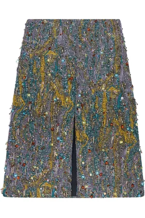 DRIES VAN NOTEN Jacquard mini skirt