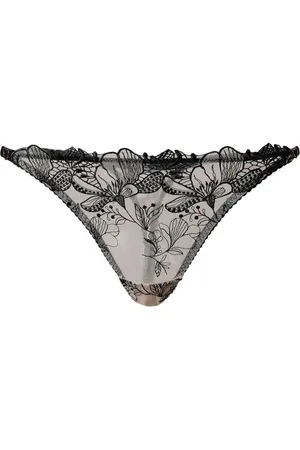 Twin-Set Embroidered tulle thong