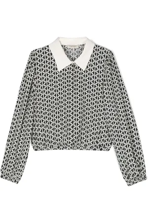 Twin-Set Printed crepe-de-chine blouse