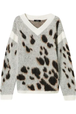 Twin-Set Leopard-print jacquard jumper