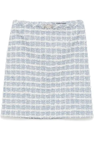 VERSACE Tweed a-line mini skirt