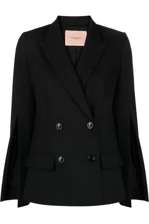 Twin-Set Side slit double-breasted blazer
