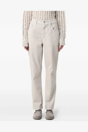 Brunello Cucinelli Logo-patch trousers