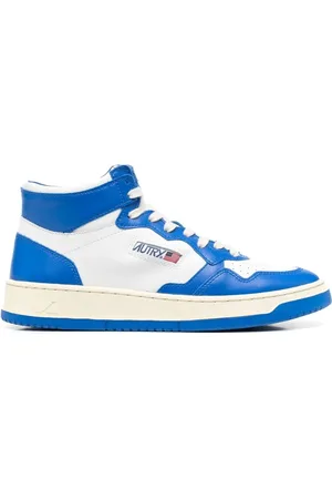 Autry Contrast-panelled hi-top sneakers