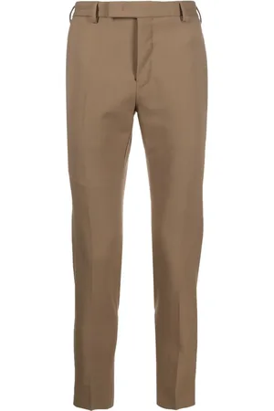 PT Torino Mid-rise wool tailored trousers