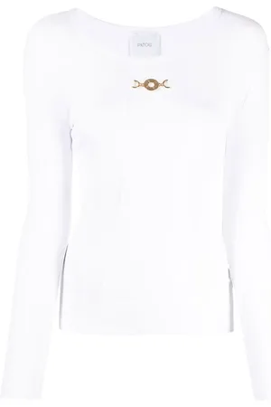 Patou Logo-plaque ribbed top