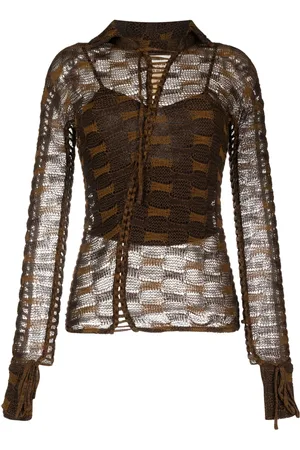 Isa Boulder Tie-fastening knitted shirt