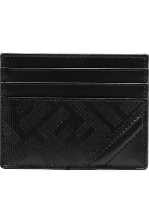 Fendi Logo-embossed leather cardholder