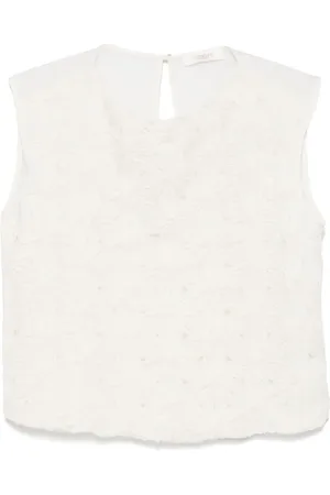 SLOWEAR Floral-appliqu?? blouse