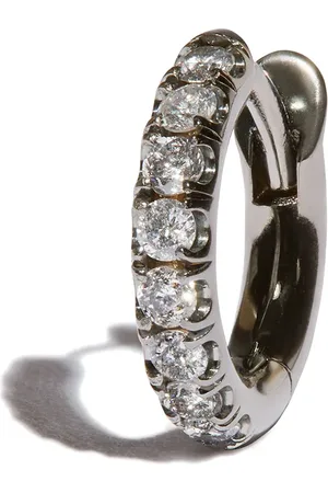 SPINELLI KILCOLLIN 18kt white gold mini diamond hoop single earring